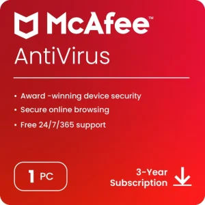 McAfee Anti Virus 1 Device 3 Year