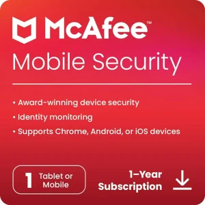 McAfee Mobile Security 10 Device 1 Year