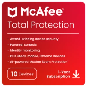 McAfee Total Protection 10 Device 1 year
