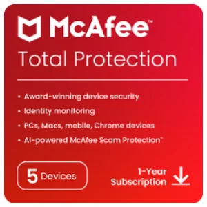 McAfee Total Protection 5 Device 1 Year