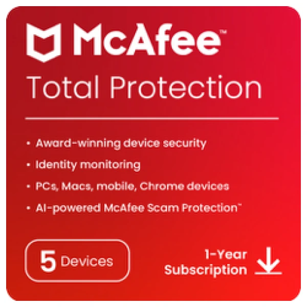 McAfee Total Protection 5 Device 1 Year